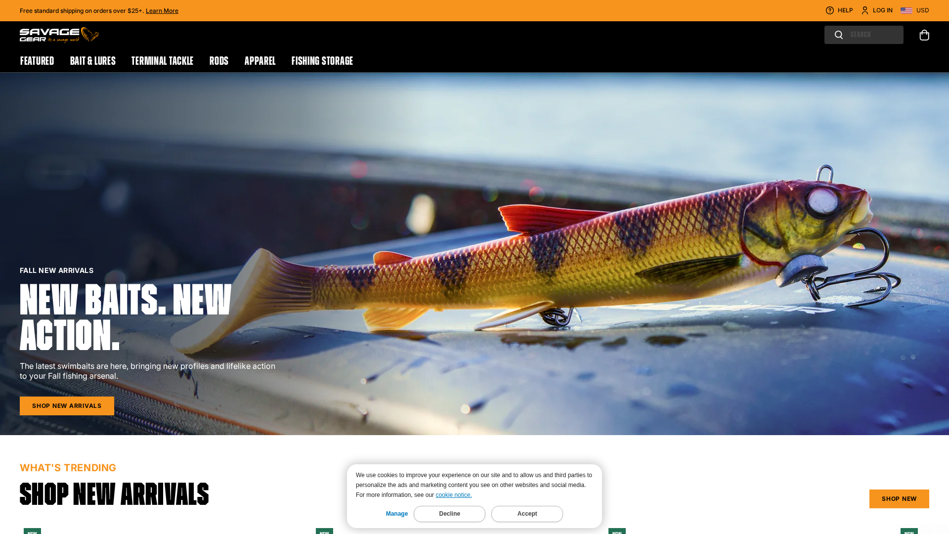 Savage Gear website homepage